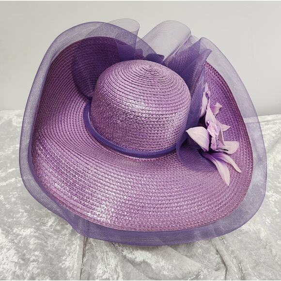 Chapeau Creations by Ruth Kropveld Purple Womens Couture Hat